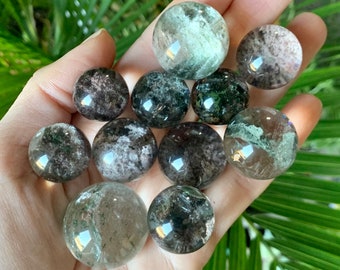 Lodolite Sphere - Scenic Quartz, Garden Quartz