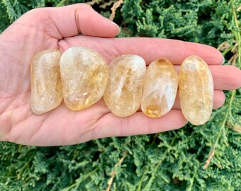 Citrine Tumbled Stone, Heat Treated Amethyst