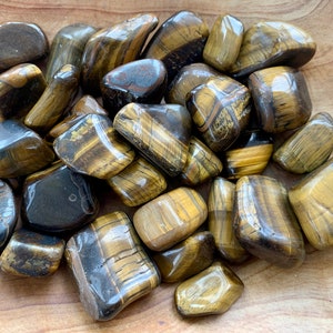 Gold Tigers Eye Tumbled Stone: Courage & Strength