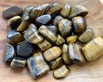 Gold Tigers Eye Tumbled Stone: Courage & Strength