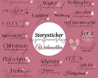 Storystickers | Instagram | Influencer | Christmas | Christmas | Snow | Story Elements | Story | Stickers | Clipart | Download | german