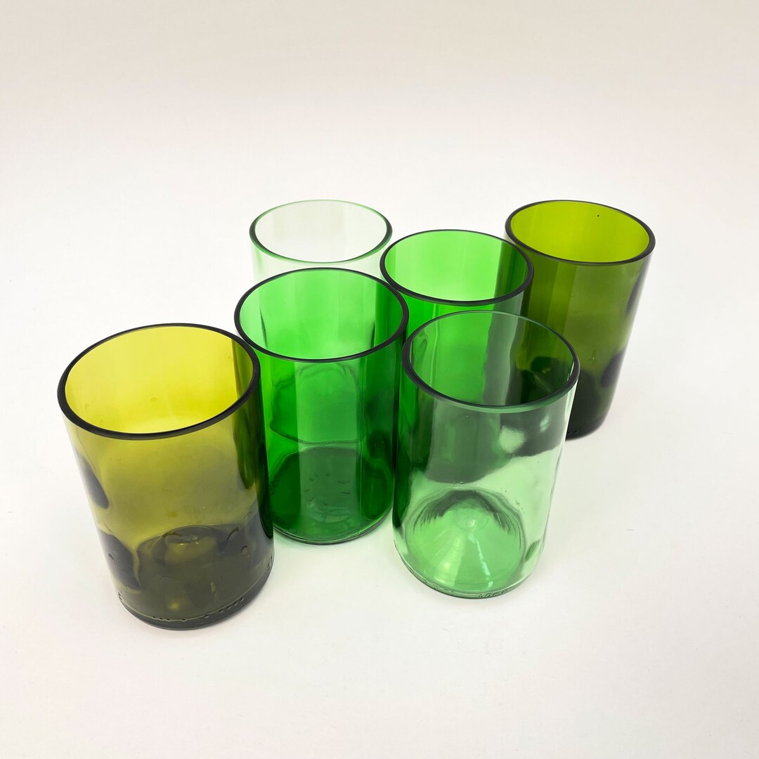 6 Upcycling Drinking Glasses Made of Used Glass Bottles, Handground