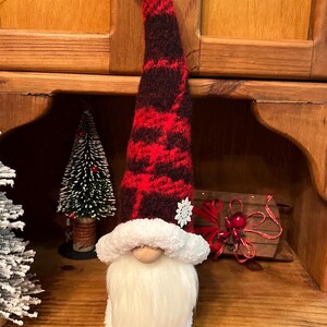 Santa gnome: Handmade Decoration Dark red beard