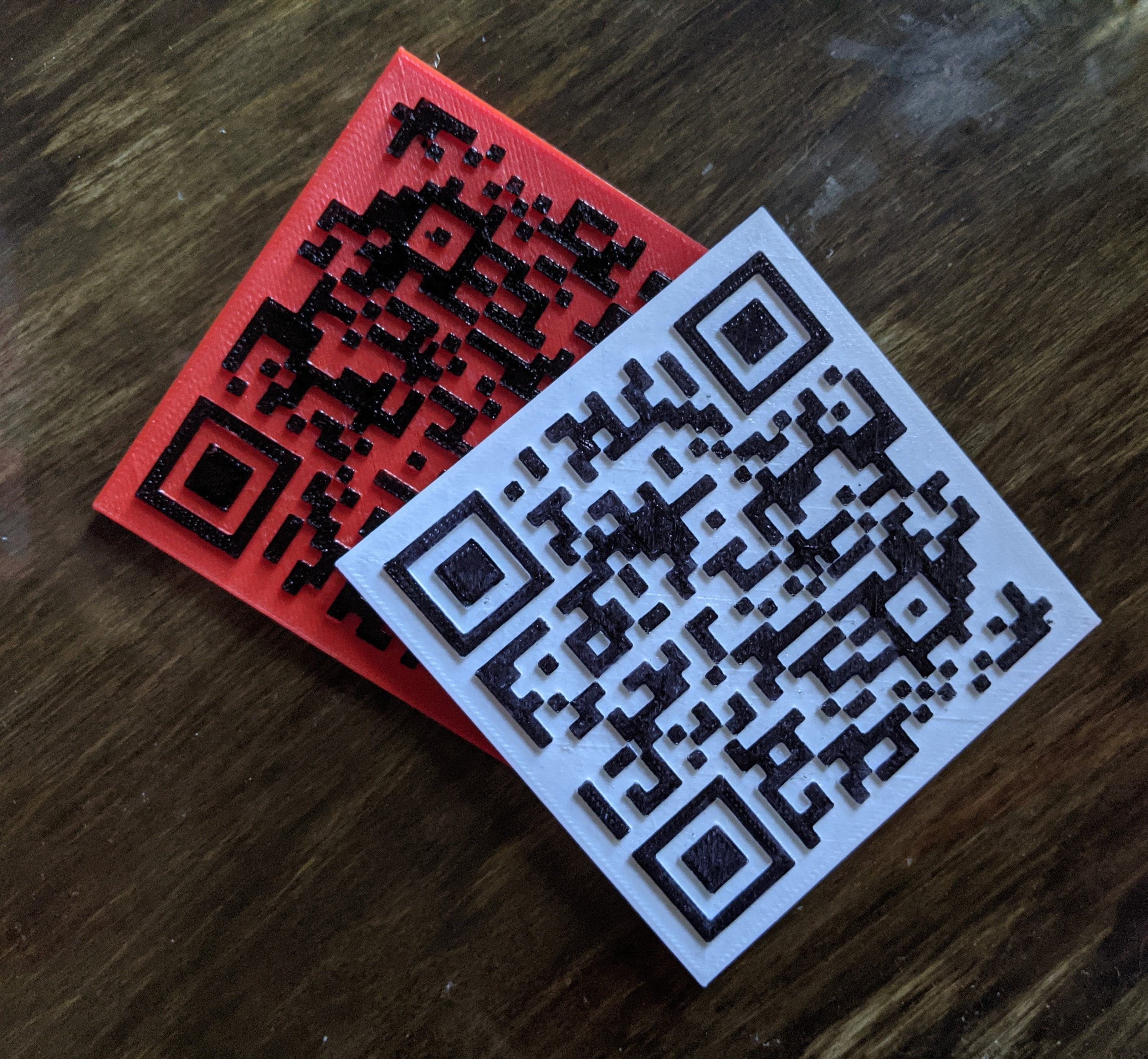 Custom QR Code Coaster Pack of 4 3D Prints That Can Be Personalized