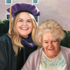 Custom oil painting from photo，Hand painted portrait,Painting of love one,Custom family portrait,Memorial portrait,Commission art