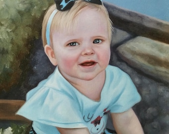 家族の肖像画、子供の肖像画、カスタムの肖像画、写真からのカスタム油絵、油絵の肖像画、パーソナライズされたギフト、愛する人への贈り物