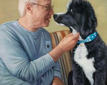 カスタム油絵肖像画：手描きのペット＆犬好きへのギフト