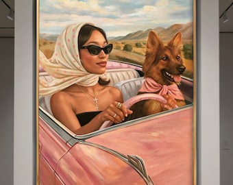 Custom pet portraits, commemorative oil paintings, canvas paintings, Christmas gifts, travel oil paintings