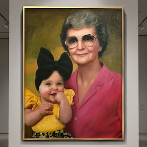 Hand made oil portrait,Custom family portrait,Commission portrait painting on canvas,Portrait from photo,Custom portrait,Oil painting