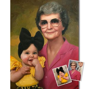 Hand made oil portrait,Custom family portrait,Commission portrait painting on canvas,Portrait from photo,Custom portrait,Oil painting