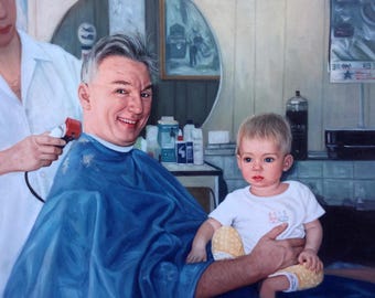 カスタム肖像画、写真からのカスタム油絵、委託絵画、愛する人への贈り物、パーソナライズされた肖像画、手描きの肖像画