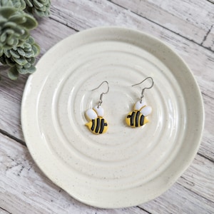 Bumble Bee Earrings - bug earrings - insects - polymer clay - kids gift