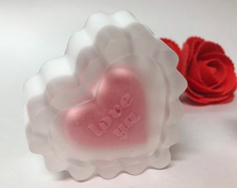 Conversation heart soap. Gift bagged.