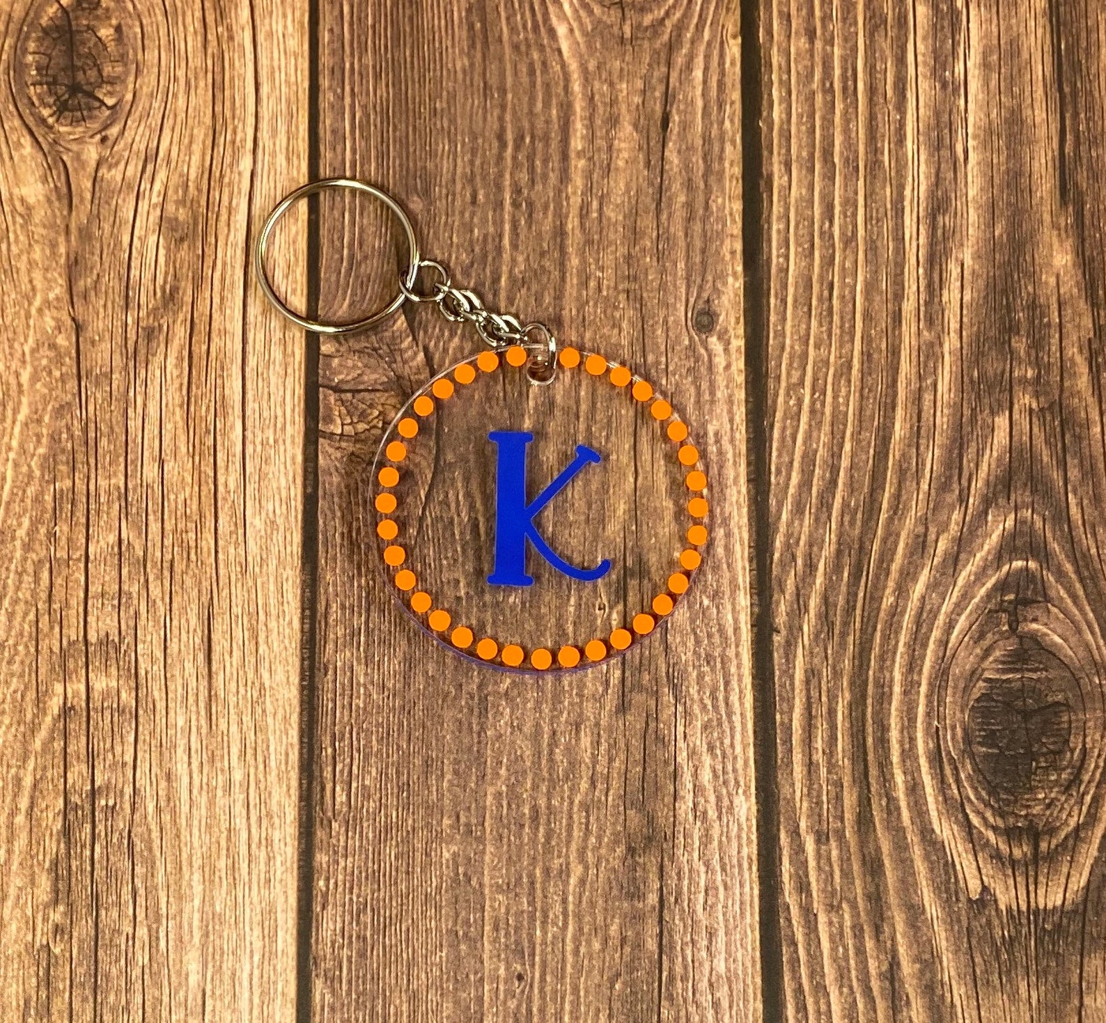 Initial keychain/ kid keychain/ backpack keychain/ child Etsy