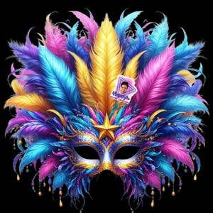 Fichier numérique PNG de masque de mardi gras