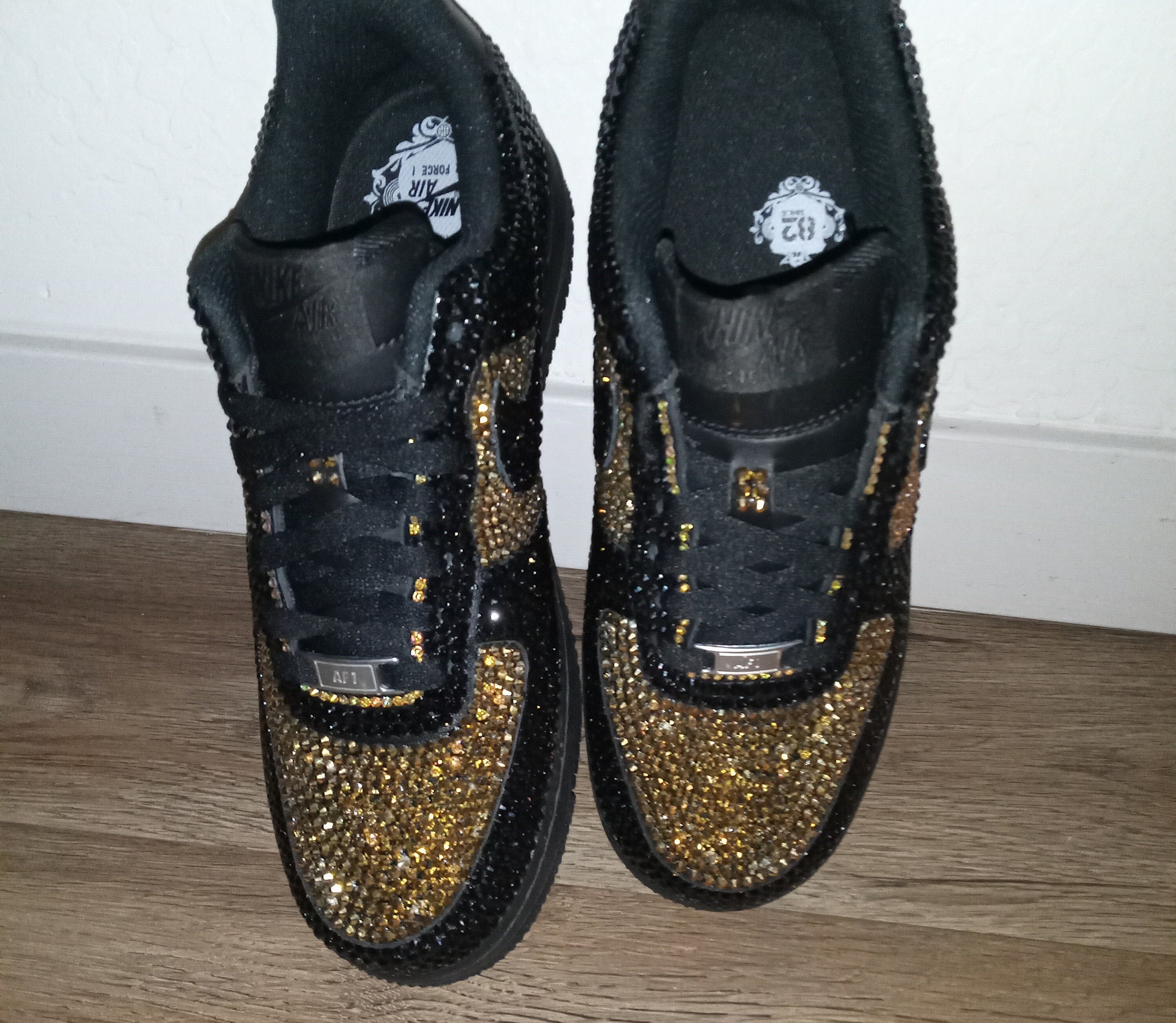 Vegas Gold Glitter Sneakers for Birthday, Special Occasion, Quinceanera, Bachelorette Party, Event, Fun Bling,Mardi Gras