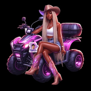 Fichier numérique PNG pour fille VTT