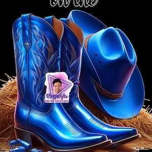 Royal Blue Boots on the Ground, png, digitaal bestand