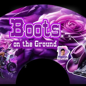 Modèle préfabriqué Clack Fan violet VTT/bottes, fichier numérique PNG