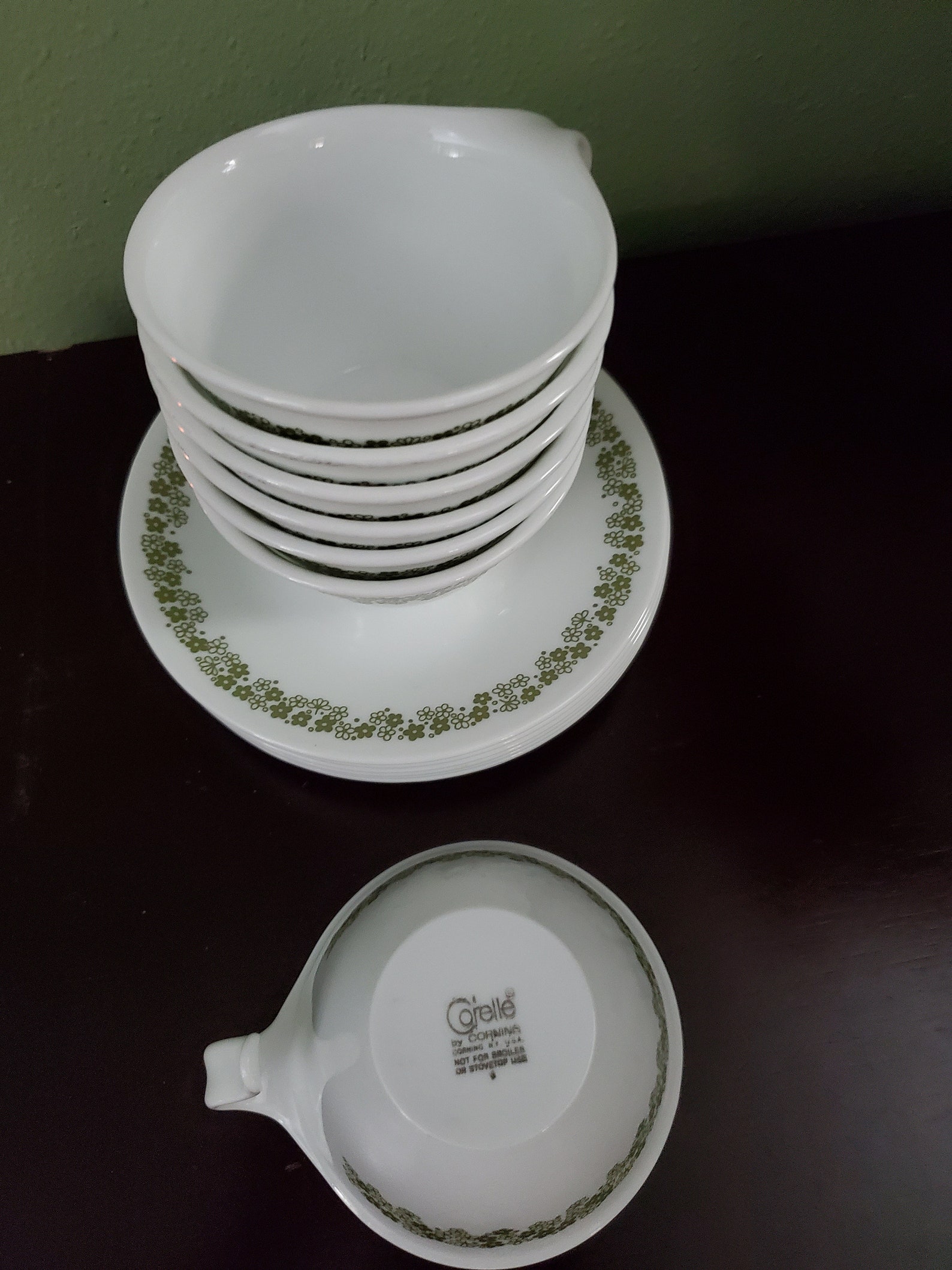 Vintage Corelle Spring Blossom Cups and Saucers Set of 6 Etsy