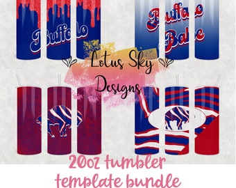 Buffalo Themed 20oz Skinny Tumbler Bundle | Instant Download | 4 PNG Files for Tumbler Sublimation