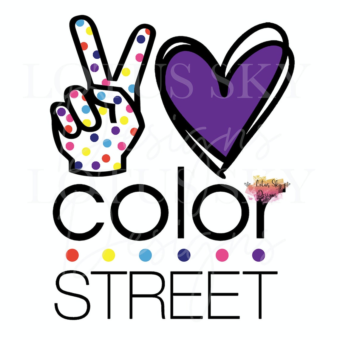 peace love color street screen print