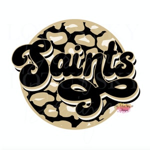 Impressão retro do leopardo de Saint | Pronto para pressionar | Design de prensa térmica de sublimação | Transferir