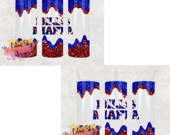 Glitter Bills Mafia 20oz Skinny Tumbler | Instant Download | 2 PNG Files for Tumbler Sublimation | Sublimation Wrap | Inspired