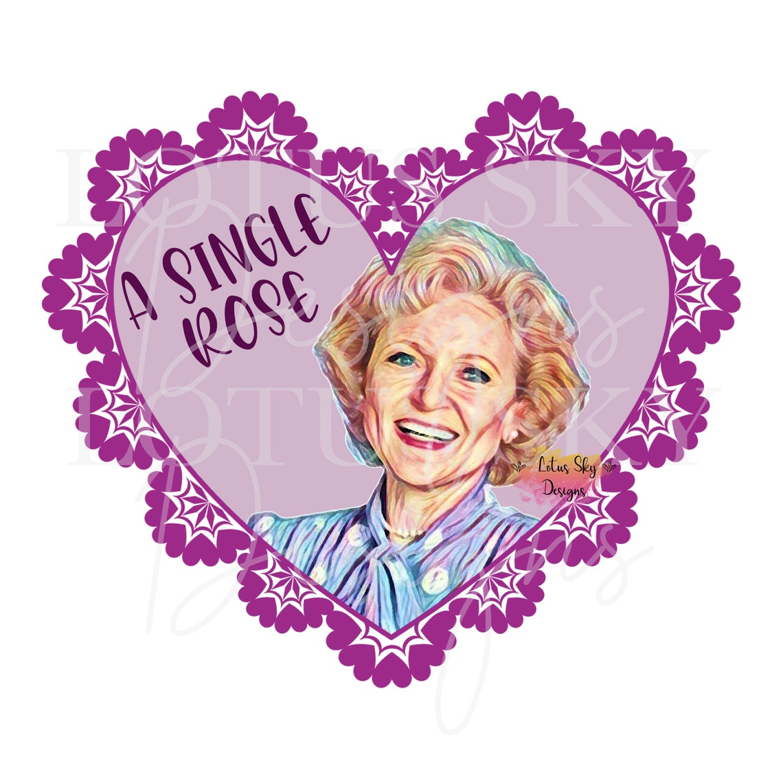 Rose Nylund A Single Rose For My Valentine Ready To Press Etsy
