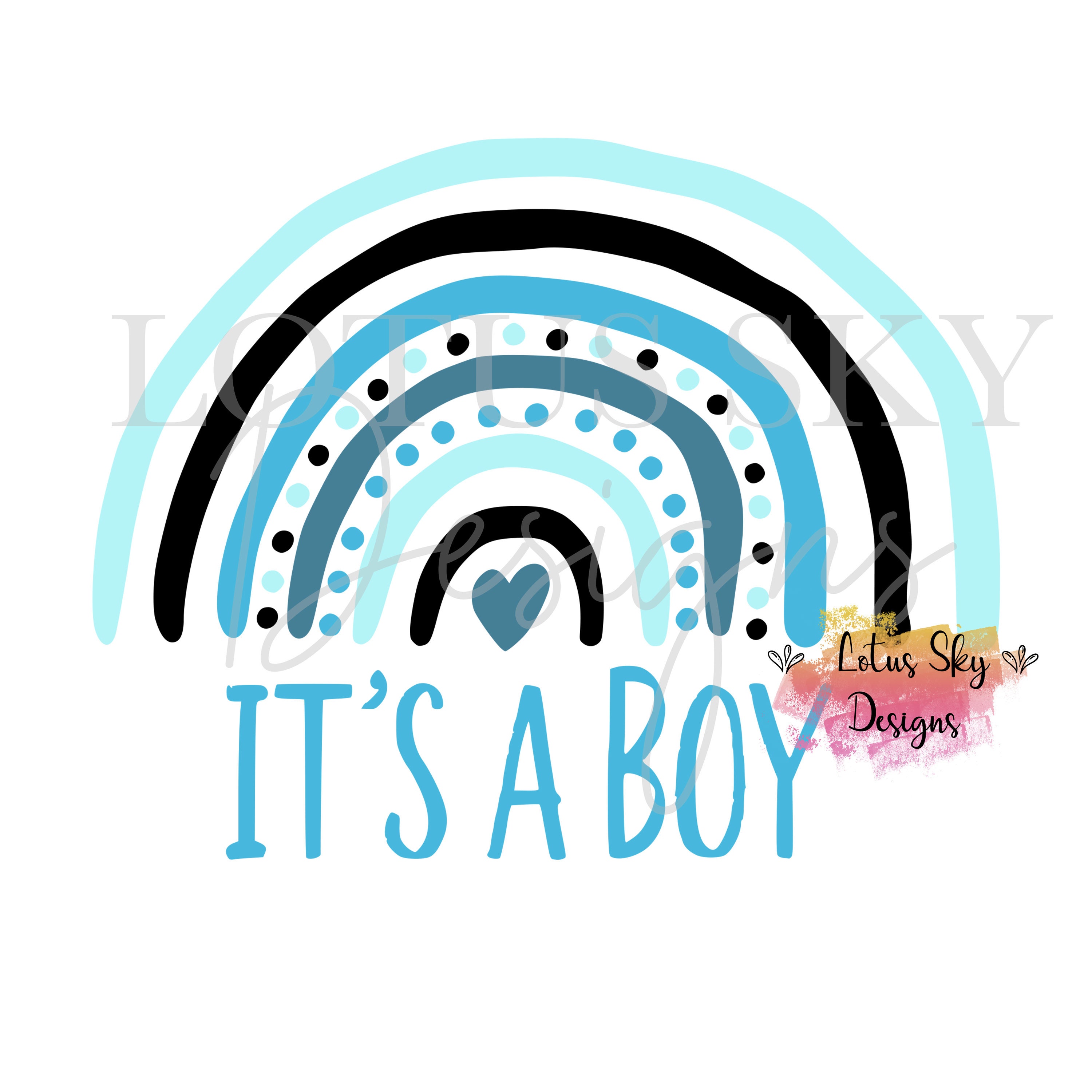 It's A Boy Rainbow Instant Download SVG and PNG Files Etsy