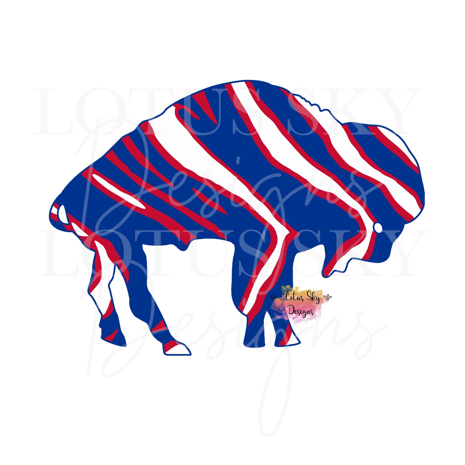 Buffalo Zuba Print Instant Download SVG and PNG Files Etsy