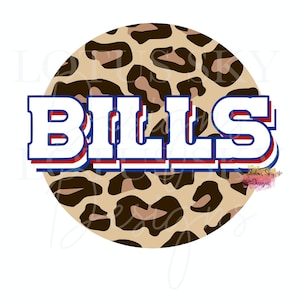 Bills Leopard Print Circle t| Druckfertig | Sublimation Transferpresse Design | Transfer