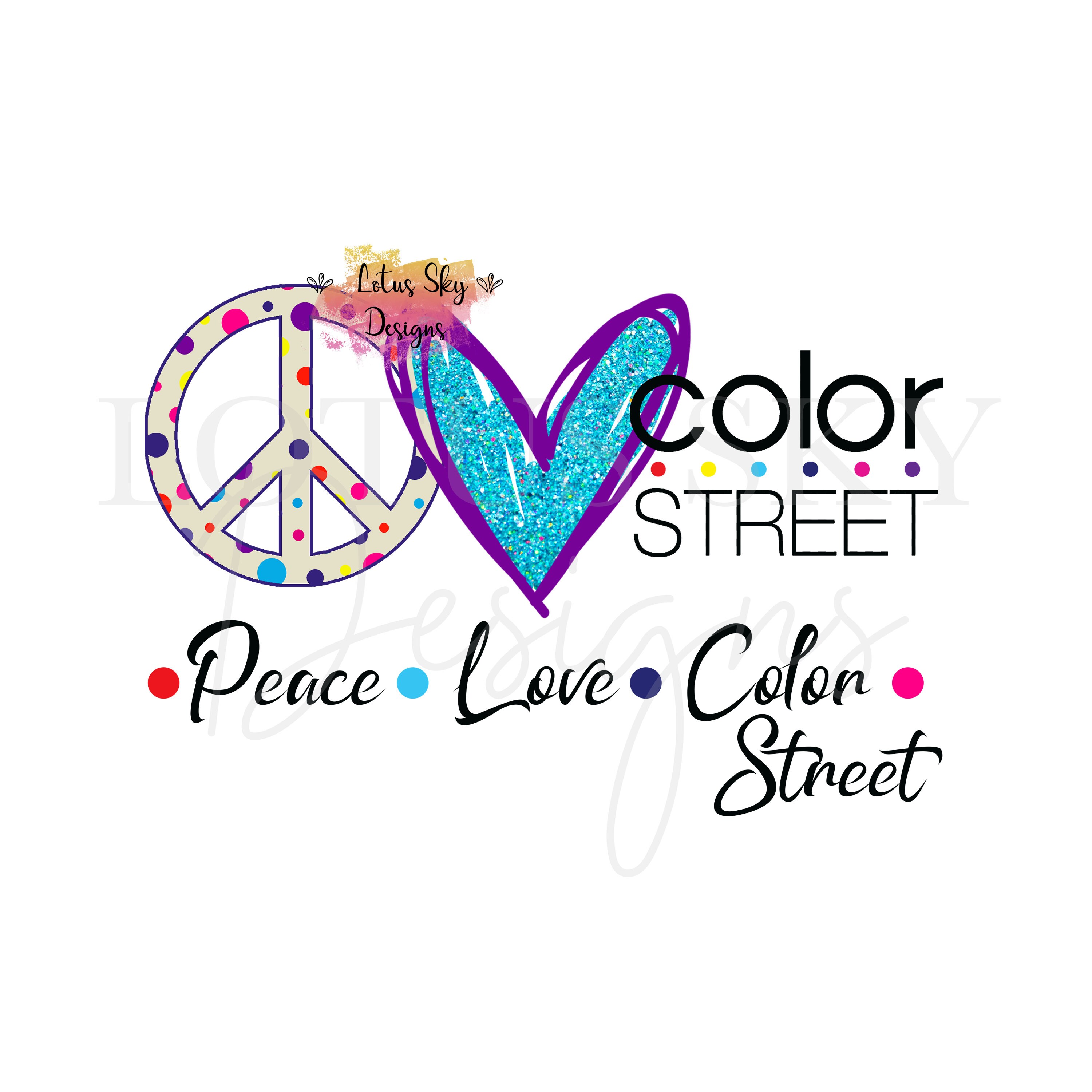 peace love color street screen print