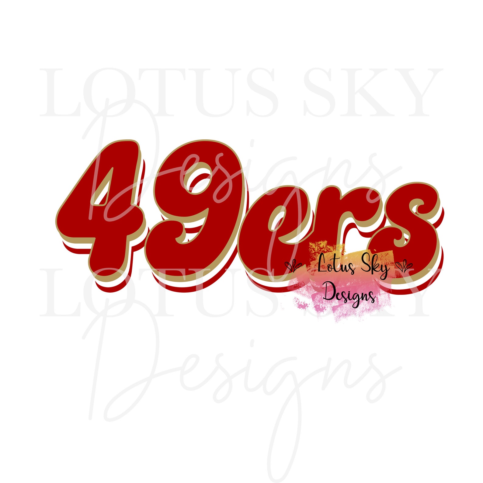 49ers Retro Print Letters Instant Download SVG and PNG - Etsy