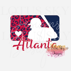 Atlanta Leopard Print Baseball | Instant Download | SVG and PNG Files | Cheetah