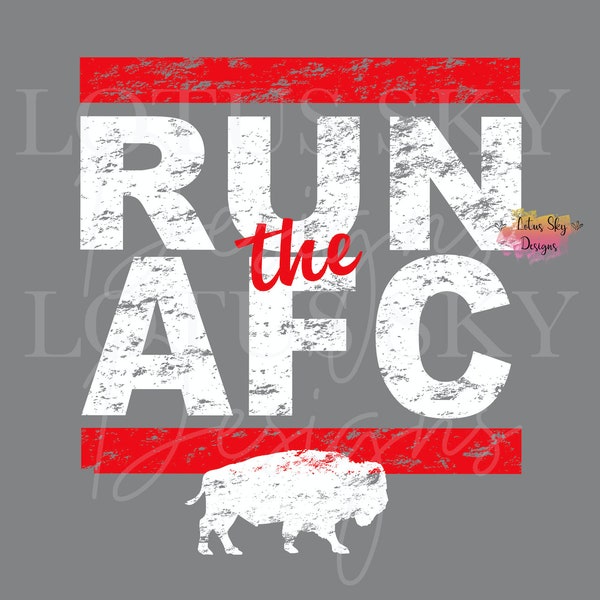Run The AFC | Instant Download | PNG File | Clipart Design | T-Shirt | Mug