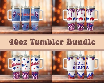 Buffalo Themed 40oz Tumbler Bundle | Instant Download | 4 PNG Files for Tumbler Sublimation