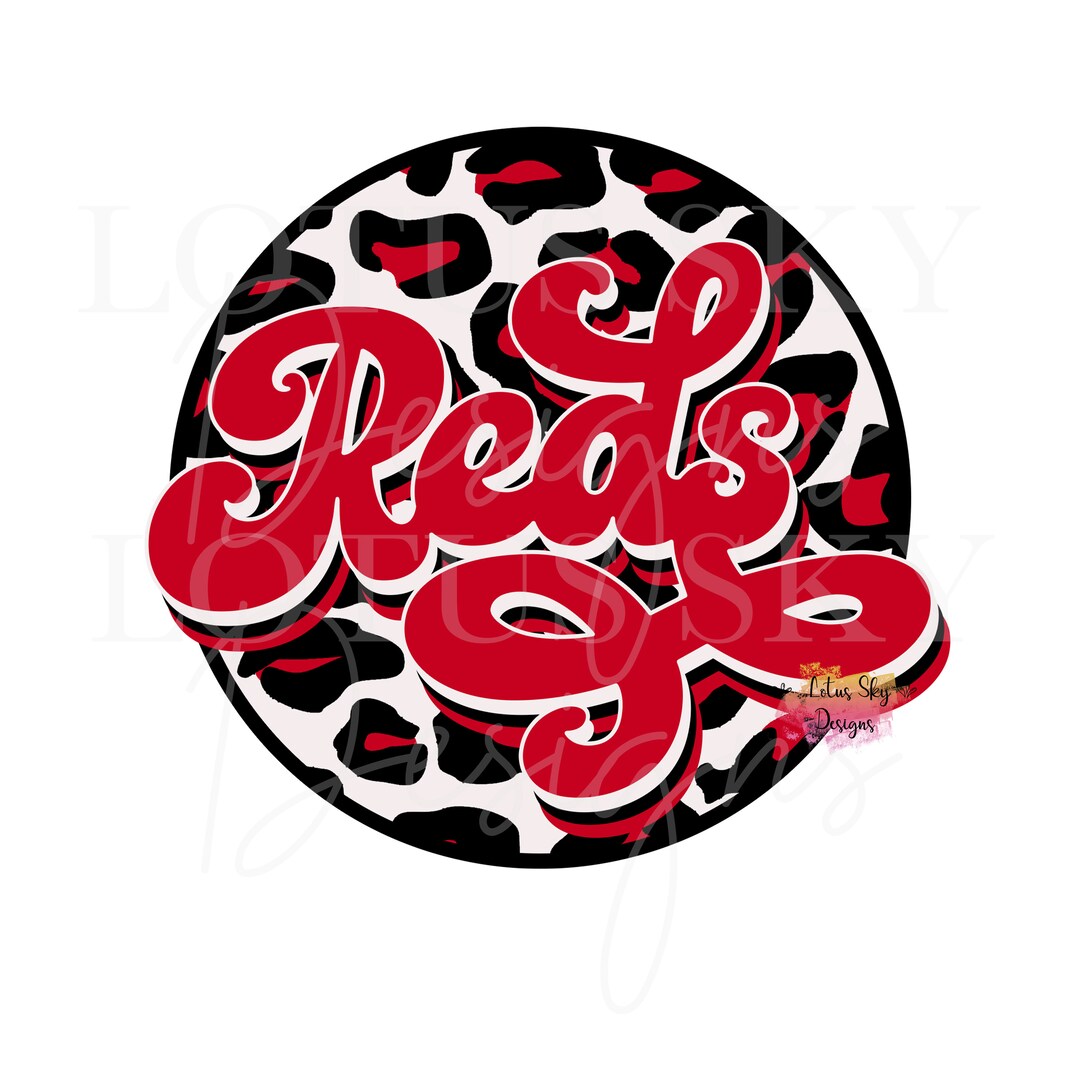 Simply Red Svg Retro Reds Leopard | Instant Download | SVG and PNG Files | Baseball ...