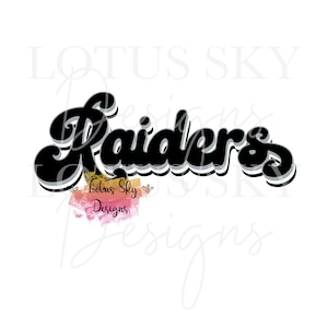 Raiders Retro Print Letters / Ready To Press / Sublimation Heat Press Design / Transfer / Cheetah