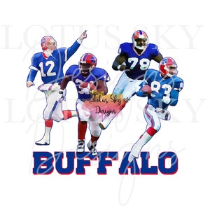 1990er Bills All-Stars | Druckfertig | Sublimation Wärmepresse Design | Transfer | Ny