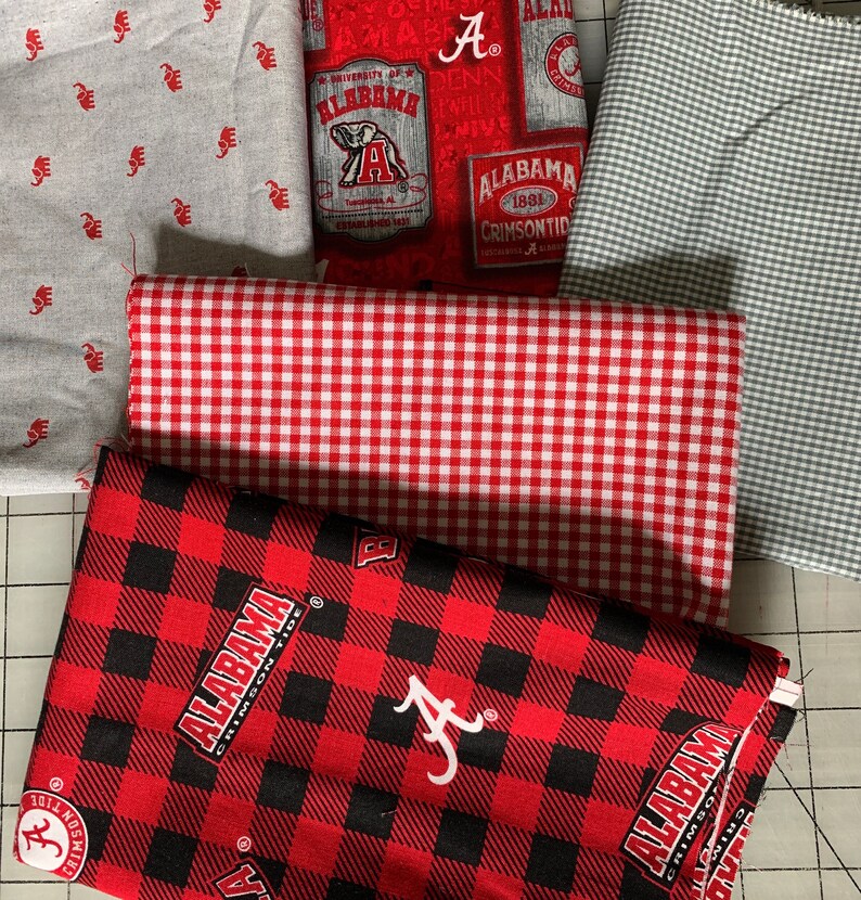Roll Tide Elephant Alabama Fat Quarter Pack Cotton Fabric by Fabric Finders Bama