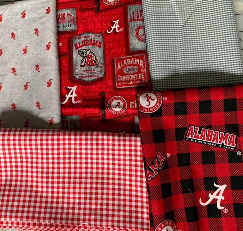 Roll Tide Elephant Alabama Fat Quarter Pack Cotton Fabric by Fabric Finders Bama