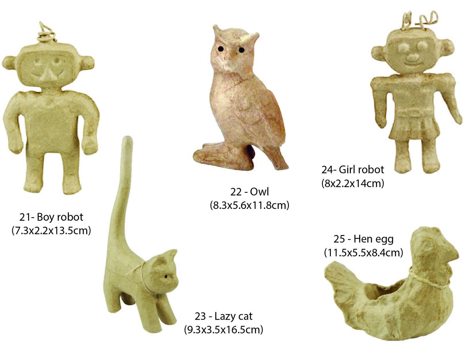 Decopatch animals Paper mache animals Decoupage Mini Etsy