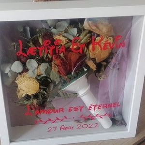 Cadre Souvenir Bouquet de Mariée image 3