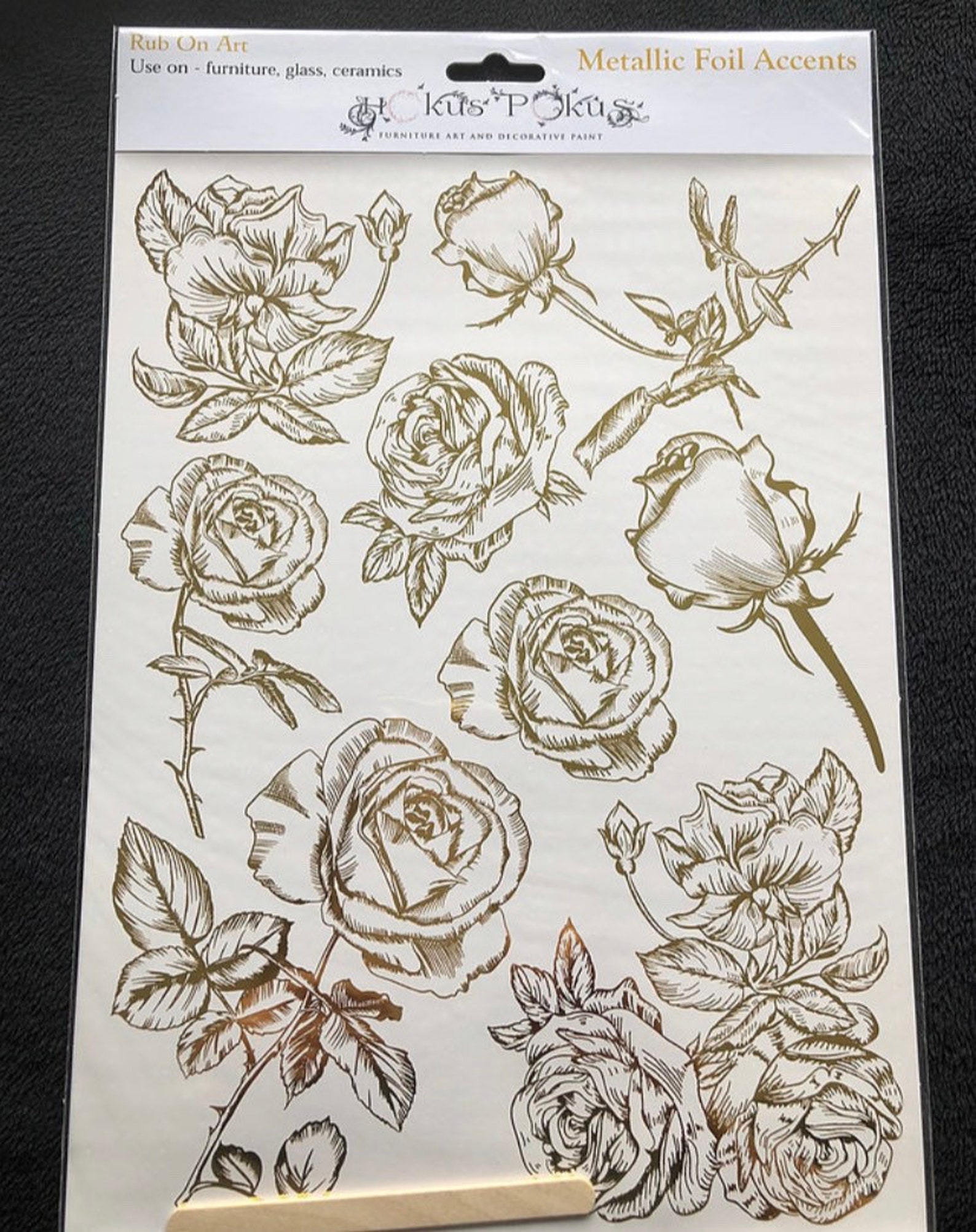 Gold Foil Rub on Transfers by Hokus Pokus Etsy UK