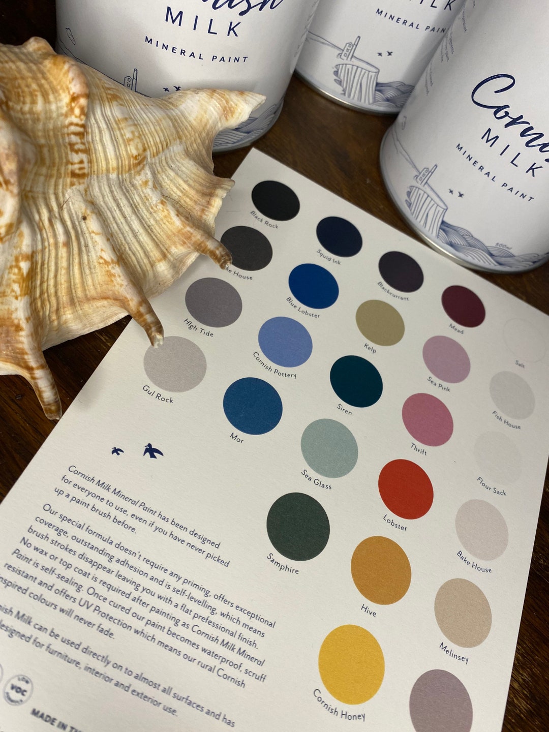 Cornish Milk Paint Colour Chart Etsy