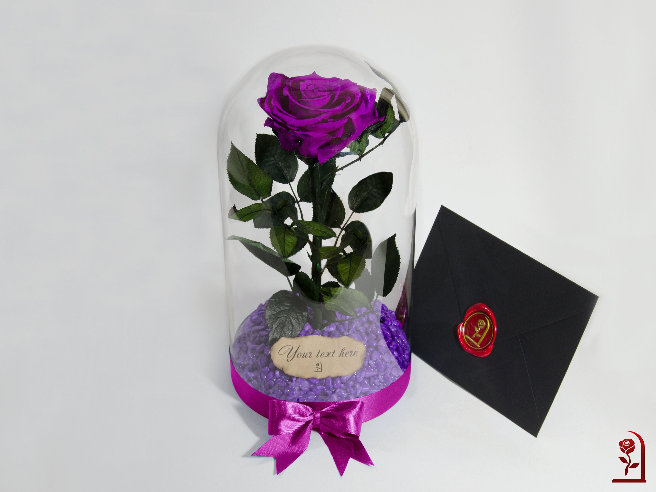 Lovenfold Flowers For Delivery Preserved Flowers Rose In Glass Dome,Purple Rose Forever Flowers Birthday Gifts For Women Mom Grandma Friend Gifts For Her,Home Decor