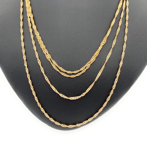 Gold Chain Necklace Singapore Chain Singapore Chain Gold long Link