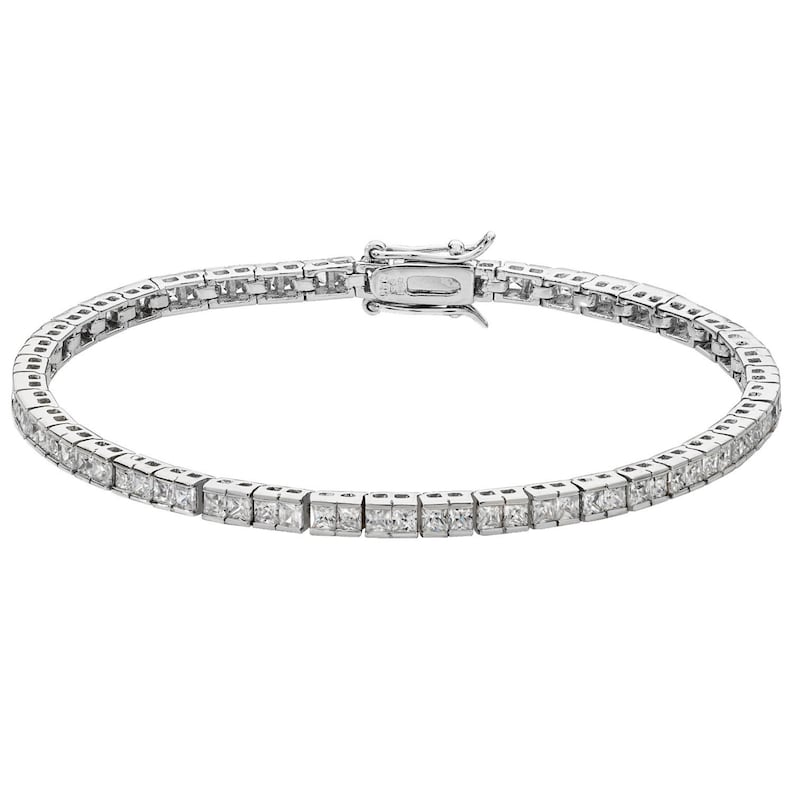 925 Sterling Silver Hallmarked Tennis Bracelet 10gr 7.5 inches for Ladies Mother\u2019s Day gift