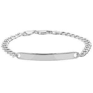 Personalised Mens Gents Silver ID Bracelet 925 Sterling Fathers Day Dads Gift, Gift for Men, Boyfriend, Husband, Solid Silver Bracelet